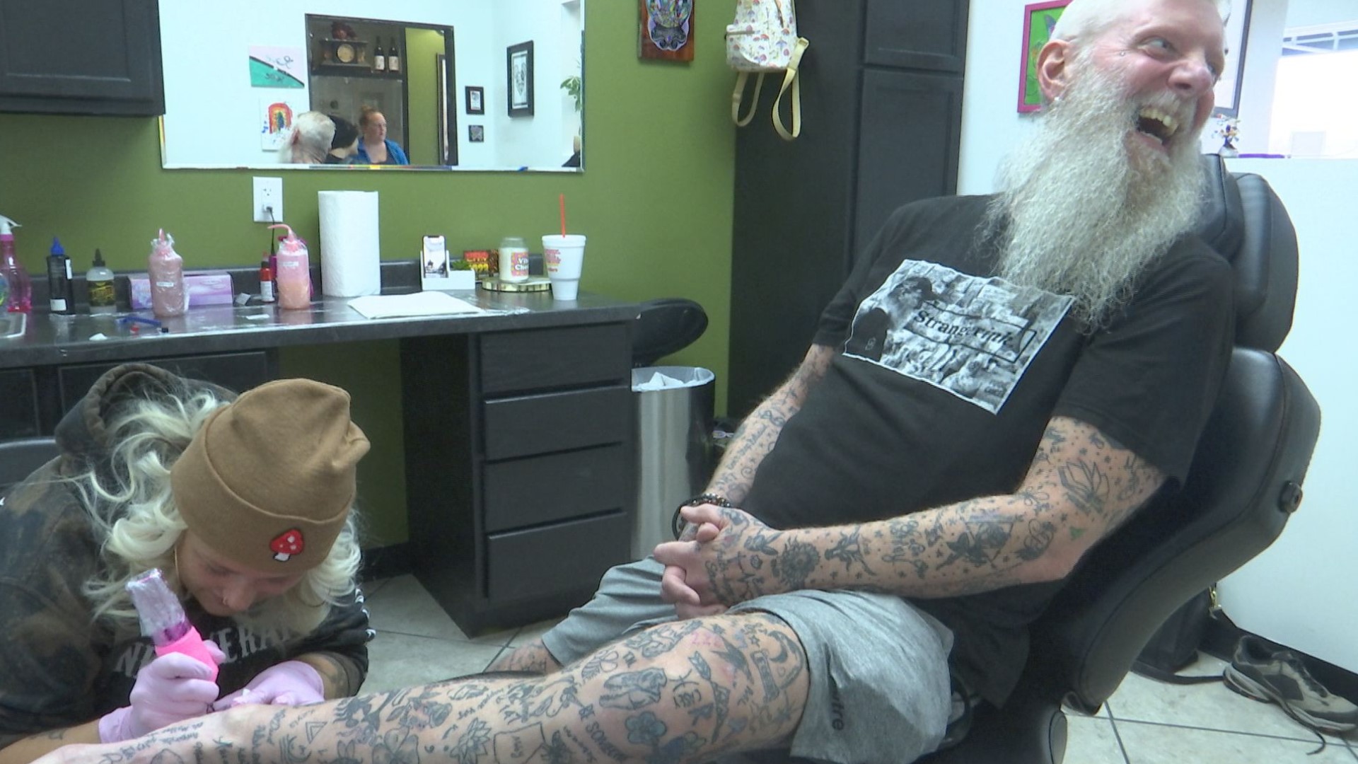 Don Caskey shares tattoos with strangers as he battles cancer 