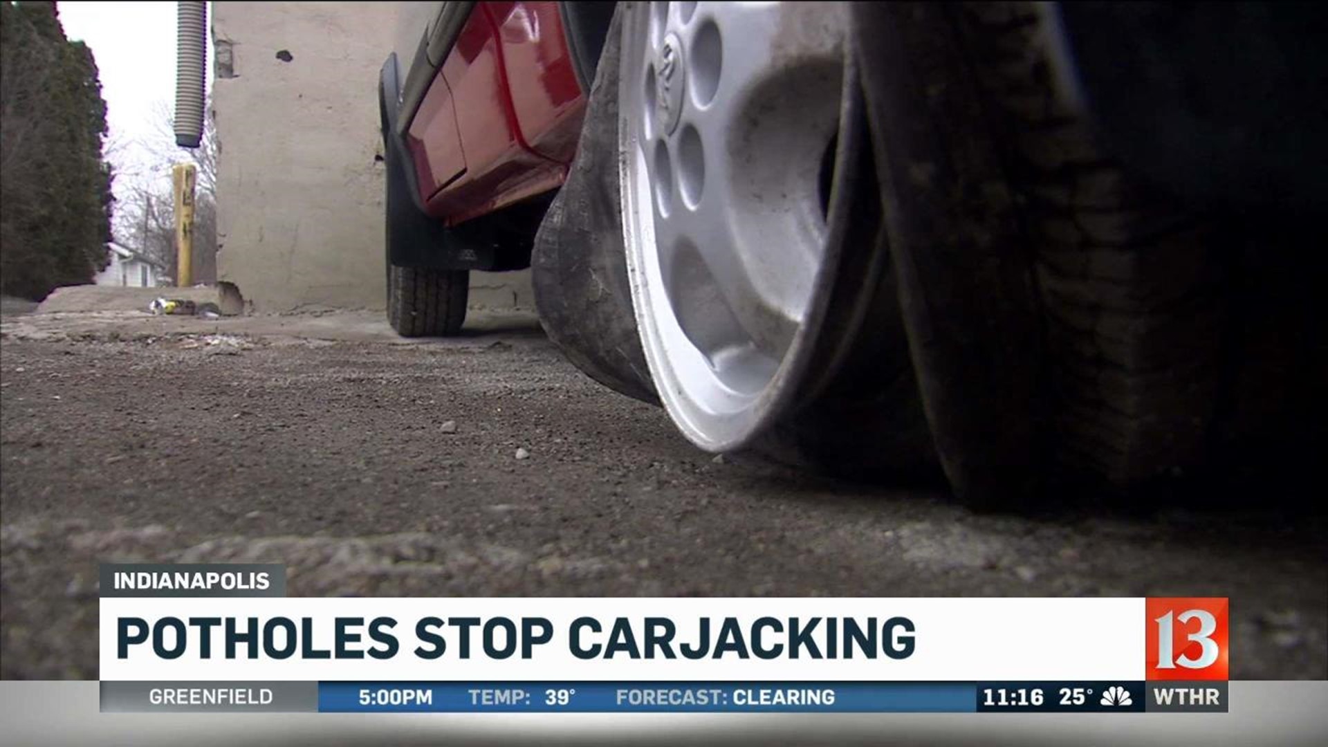 Potholes may have stopped east side carjackers from getting too far | wthr.com