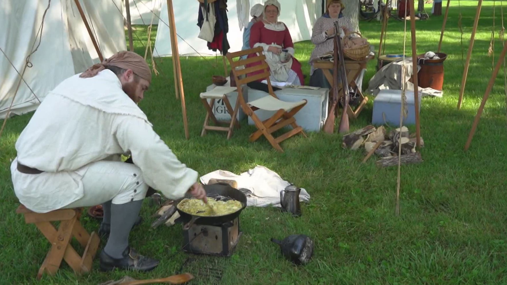 The two-day event is an 18th-century reenactment that starts with the Indiana War and ends with the American Revolution.