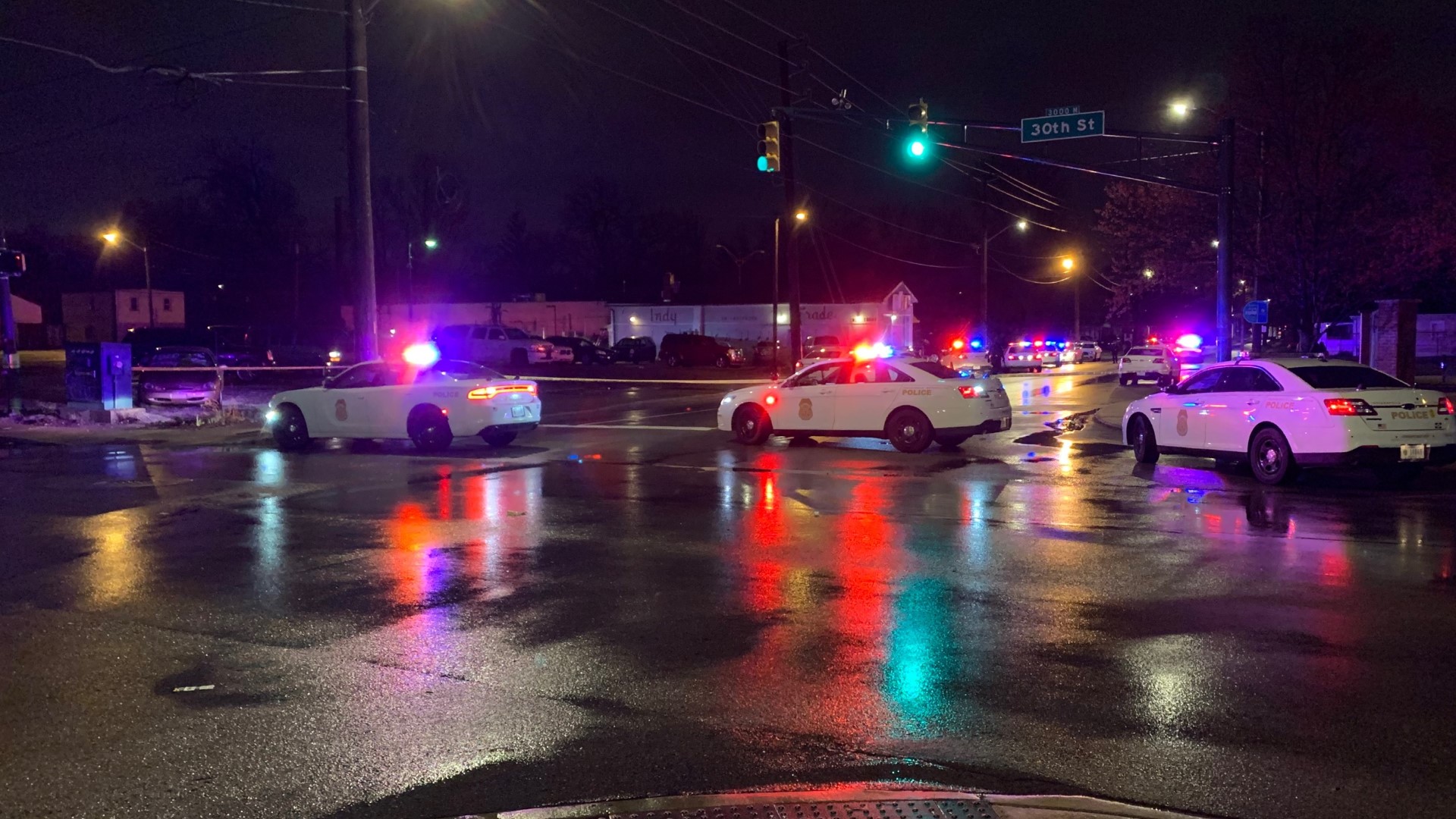 The shooting happened near the intersection of North Sherman Drive and East 30th Street shortly before 3 a.m. Thursday.