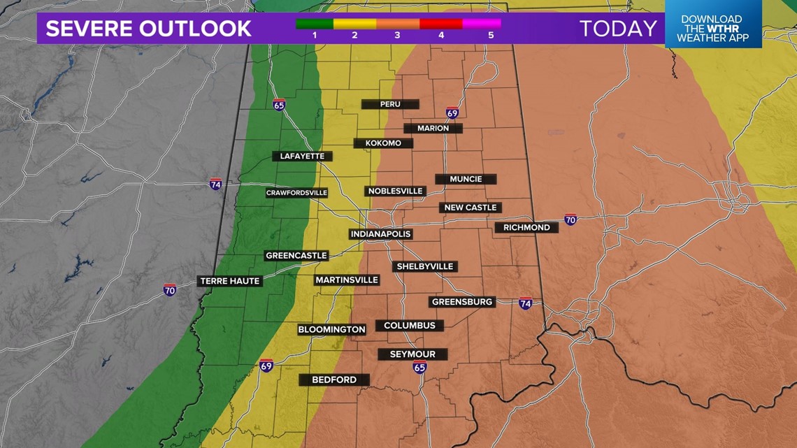 Tornado Watch issued until 8 p.m. as storms move through Indiana