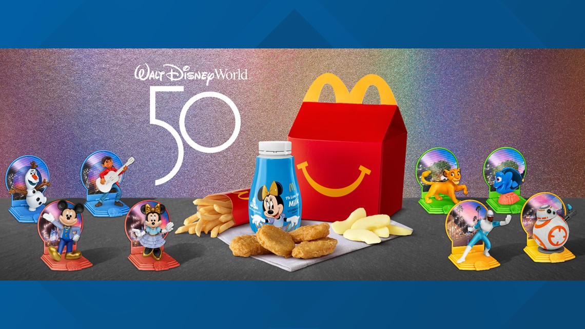 McDonald's Happy Meal Toy Walt Disney World #1 & #3 Goofy And Minnie Mouse 
