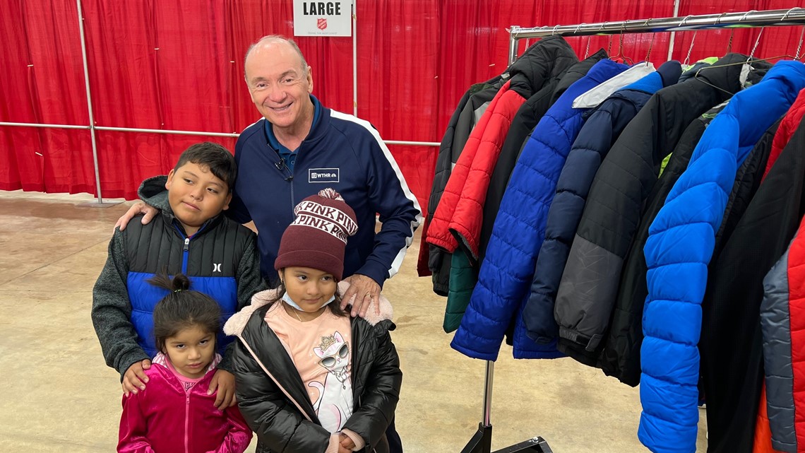 Colts visit IPS school to deliver winter coats, hats