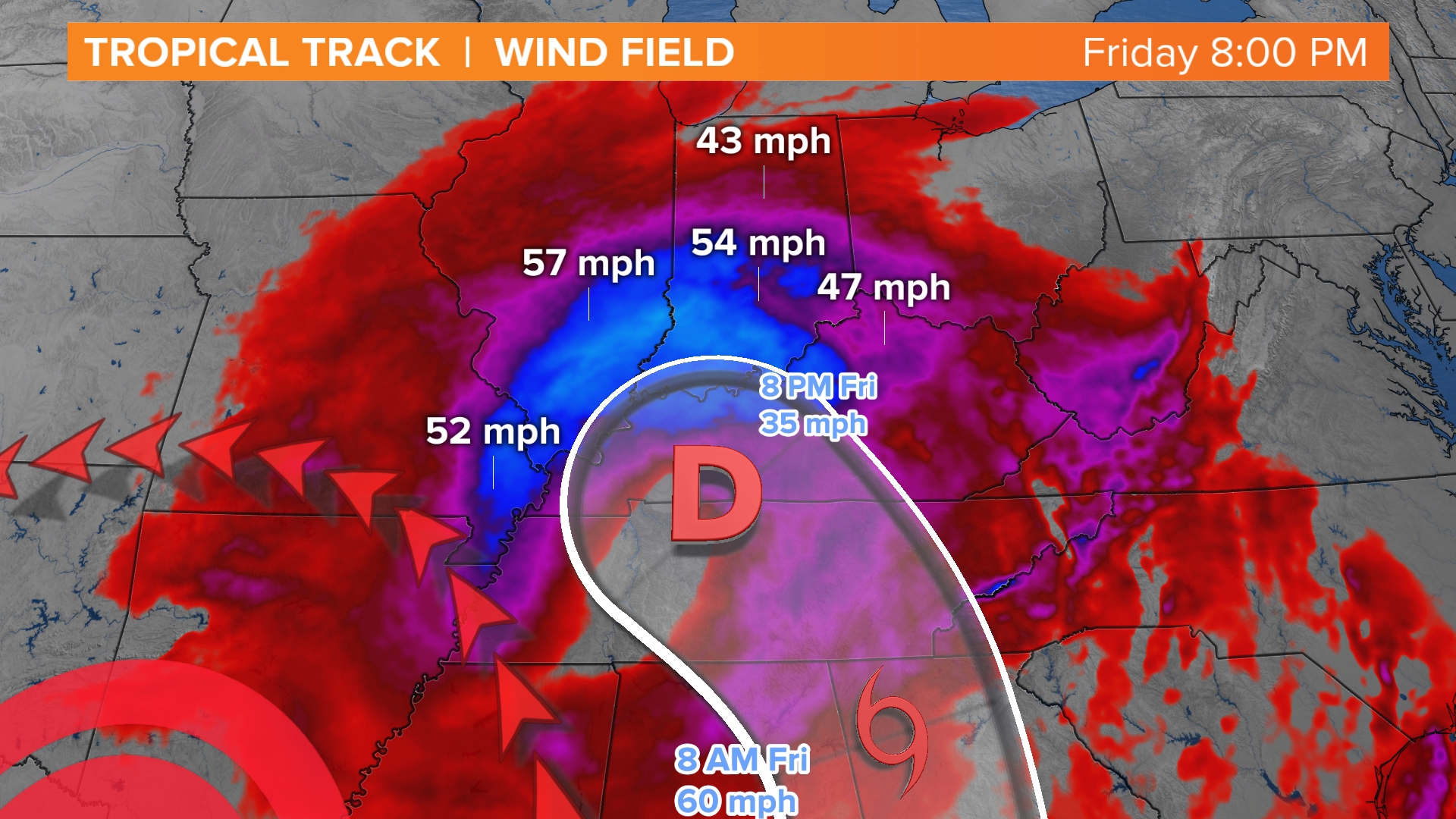 Hurricane Helene will bring strong winds and rain to Indiana on Friday.