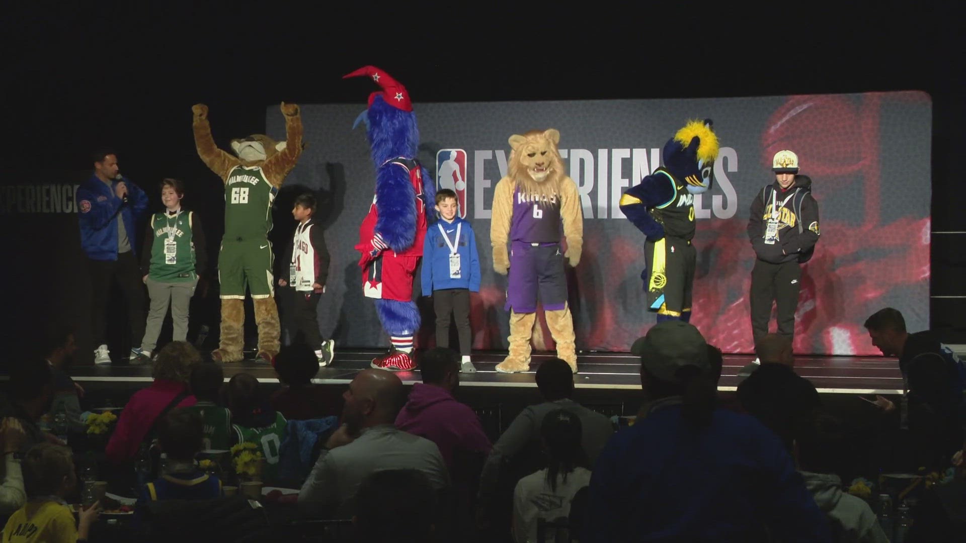 NBA Mascots and children had an enjoyable experience Saturday morning.