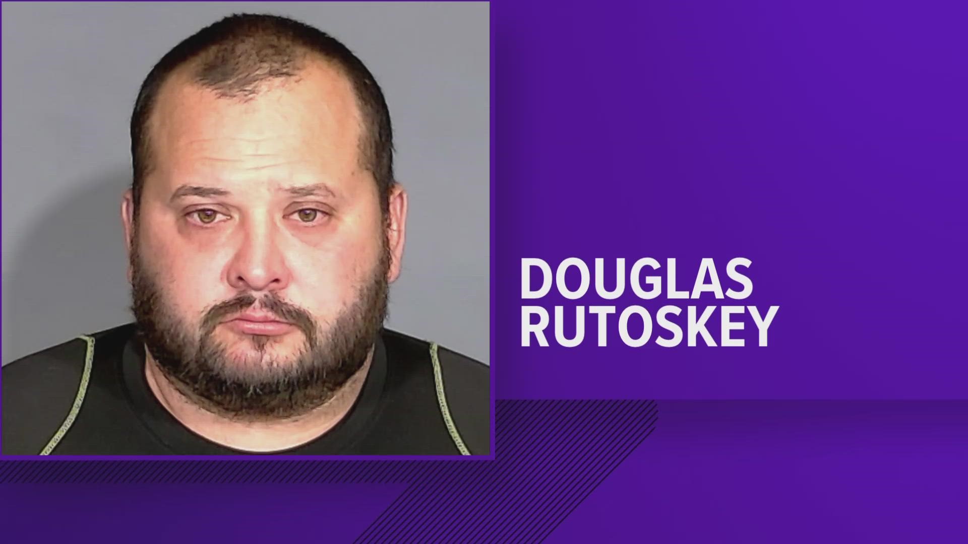 Douglas Rutoskey is now without a license and is on probation after being arrested in November. He took off after he hit another car.