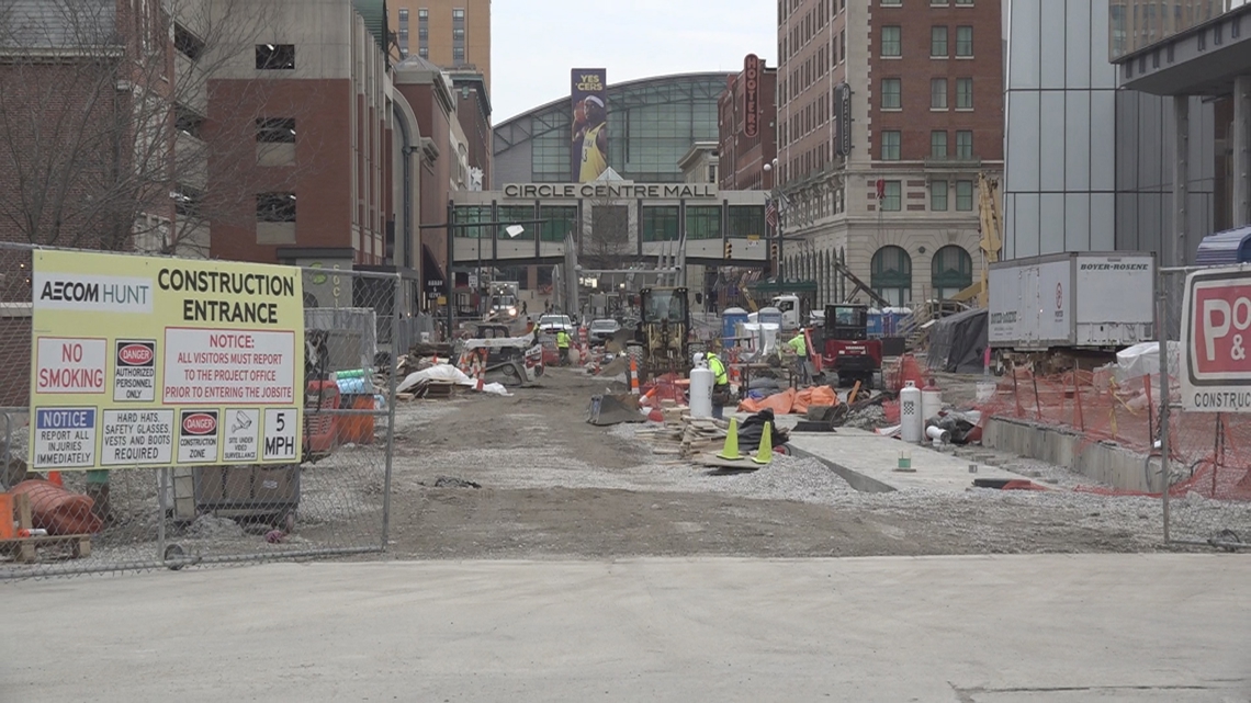 Construction nears completion on Georgia Street ahead of Final Four in Indianapolis