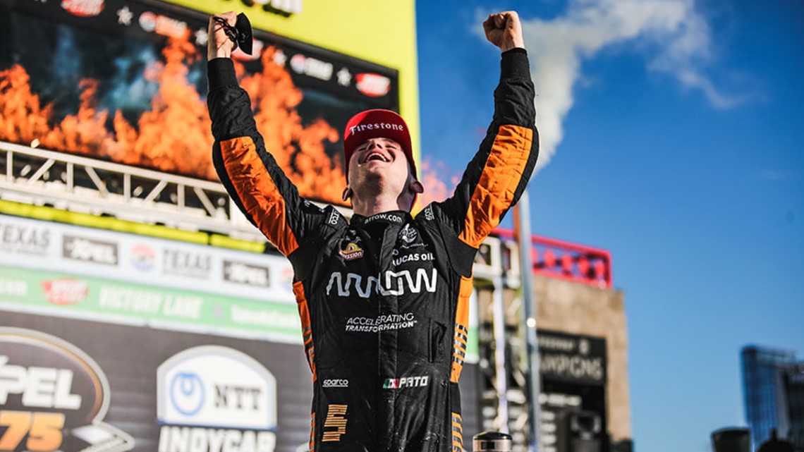Pato O'Ward wins first career IndyCar race at Texas