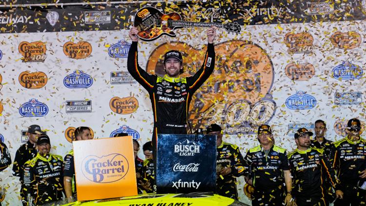 Ryan Blaney wins NASCAR Cup Series Cracker Barrel 400 at Nashville