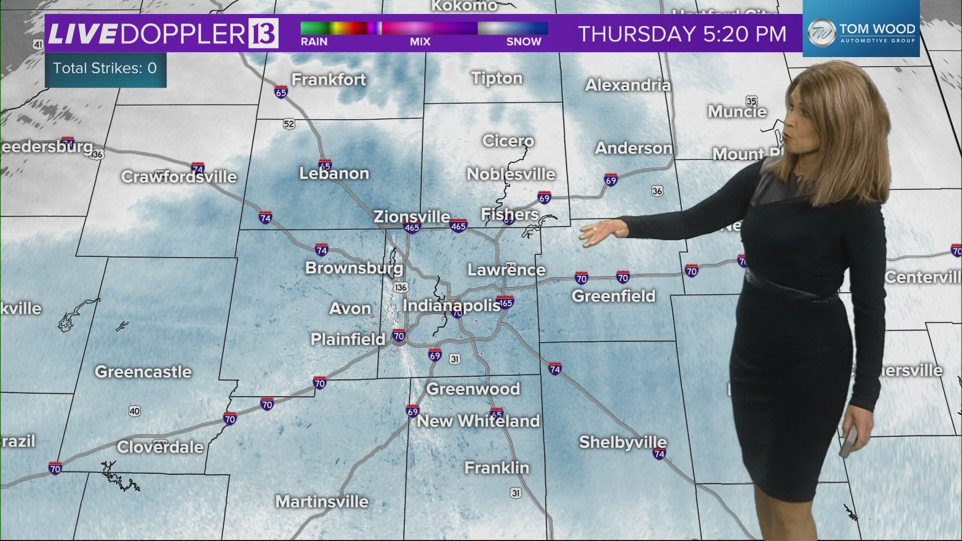 13News meteorologist Angela Buchman has the forecast for when snow showers will end in central Indiana.