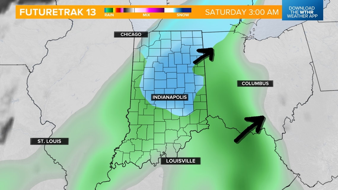 Rain will change to a burst of snow showers Saturday morning across ...