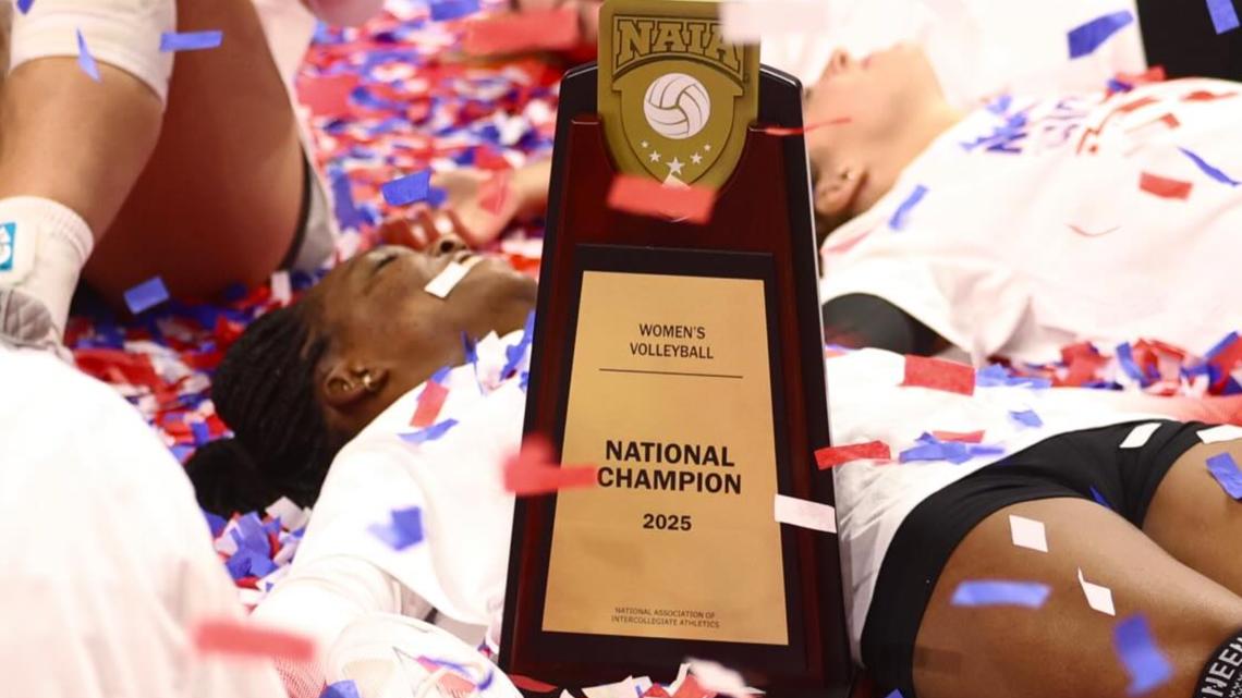 Indiana Wesleyan University Wildcats win 3rd-straight NAIA Women's Volleyball National Championship