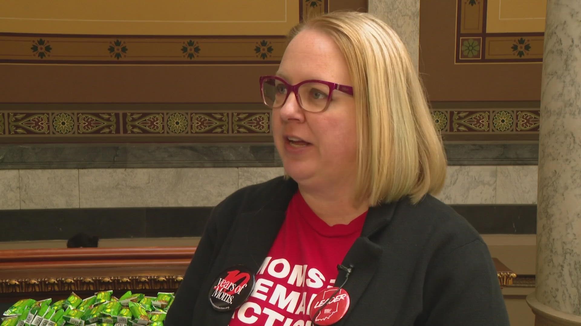 Emily Longnecker was at the Moms Demand Action rally, a national grassroots gun safety group founded by an Indiana mom.
