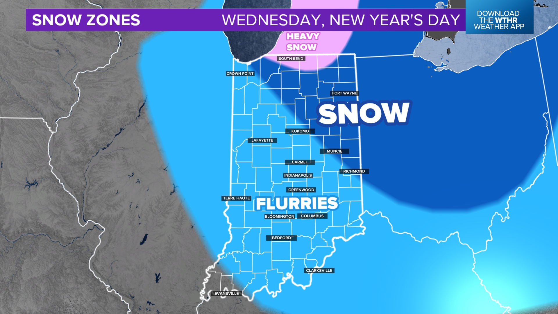 Rain may starting changing to snow New Year's Eve evening across ...