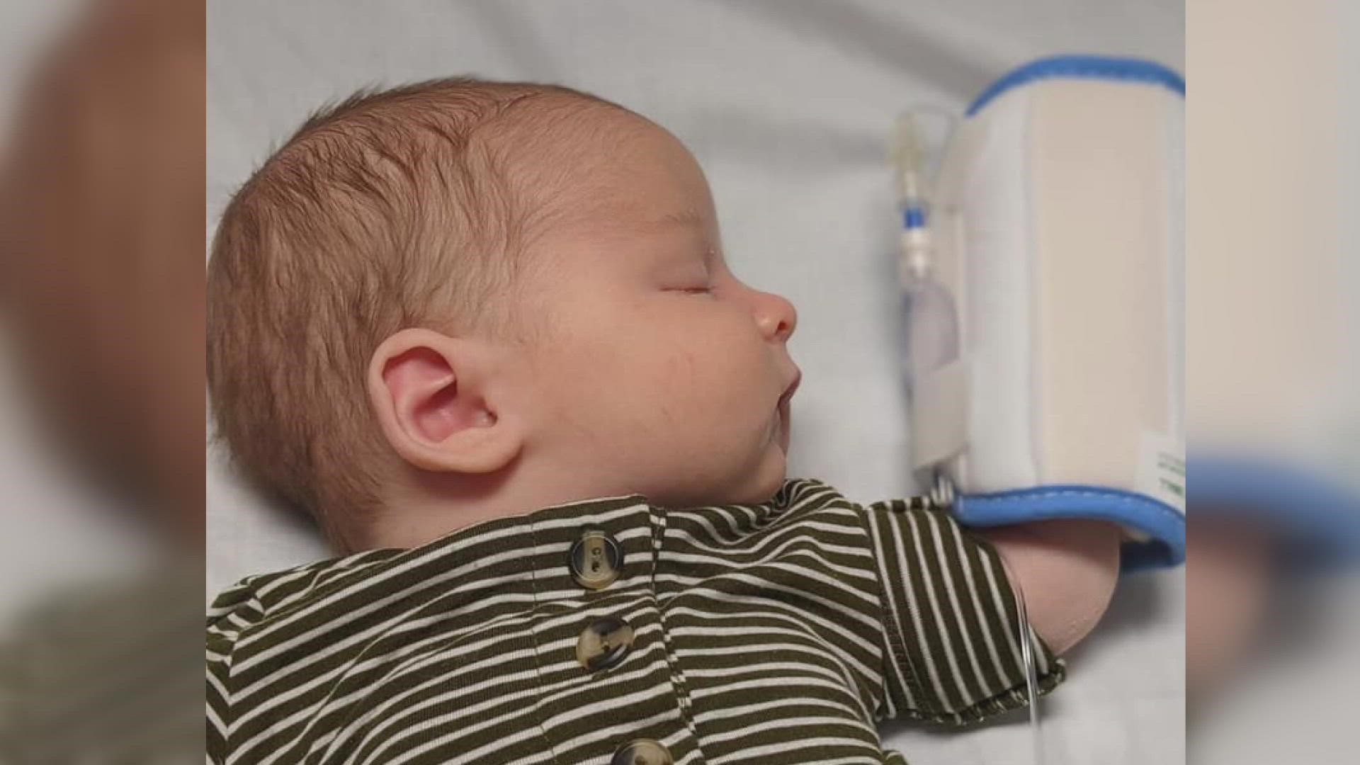 Doctors diagnosed Grant with a rare genetic disease after a newborn screening. He was actually the first baby in Indiana diagnosed with Pompe disease.