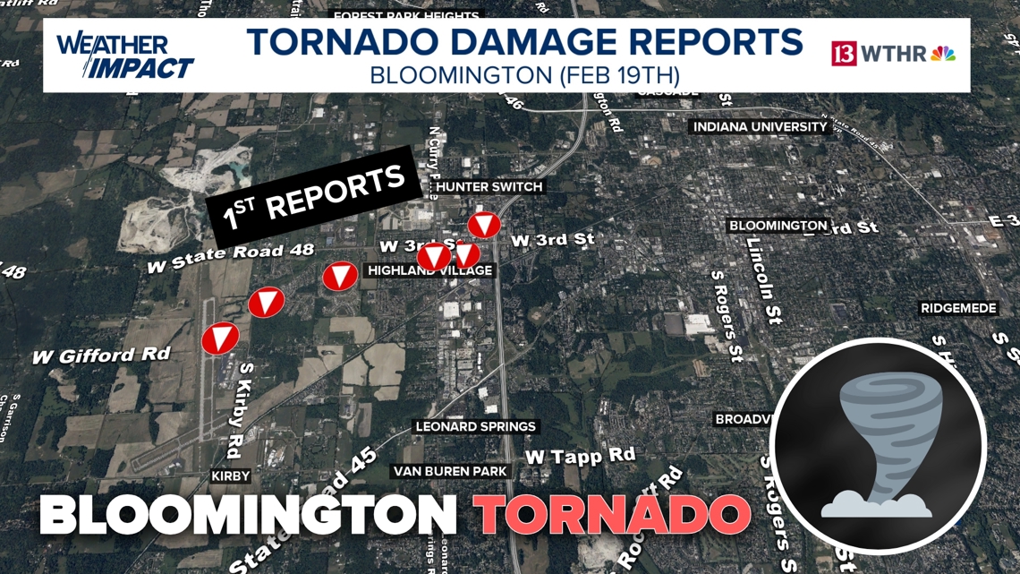 Early look at the Bloomington tornado | Where did it hit? | wthr.com