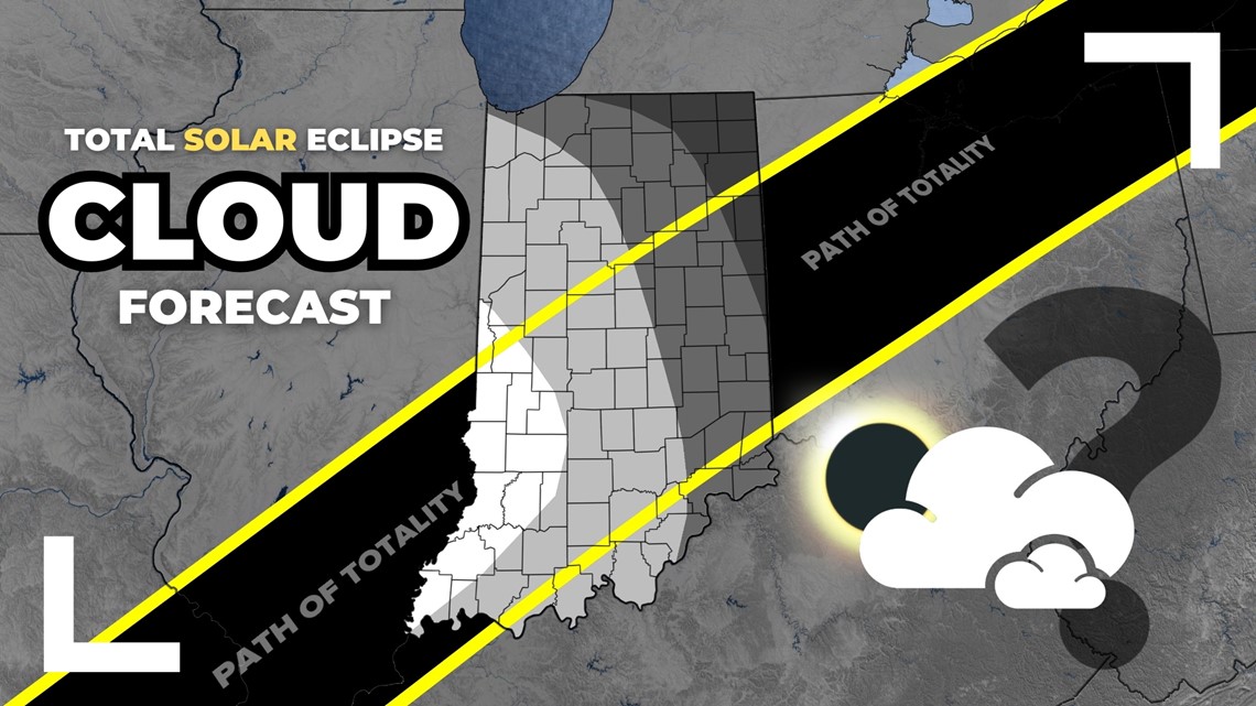 Here's the total solar eclipse cloud forecast for Indiana