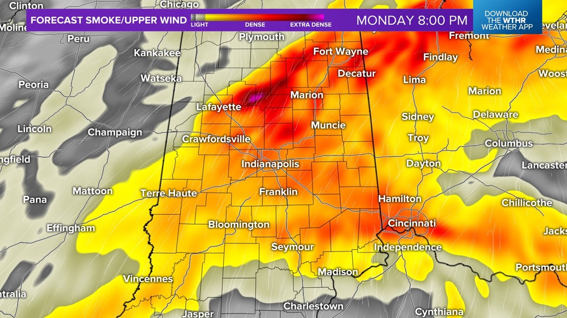 Canadian wildfire smoke causing poor air quality in Indianapolis