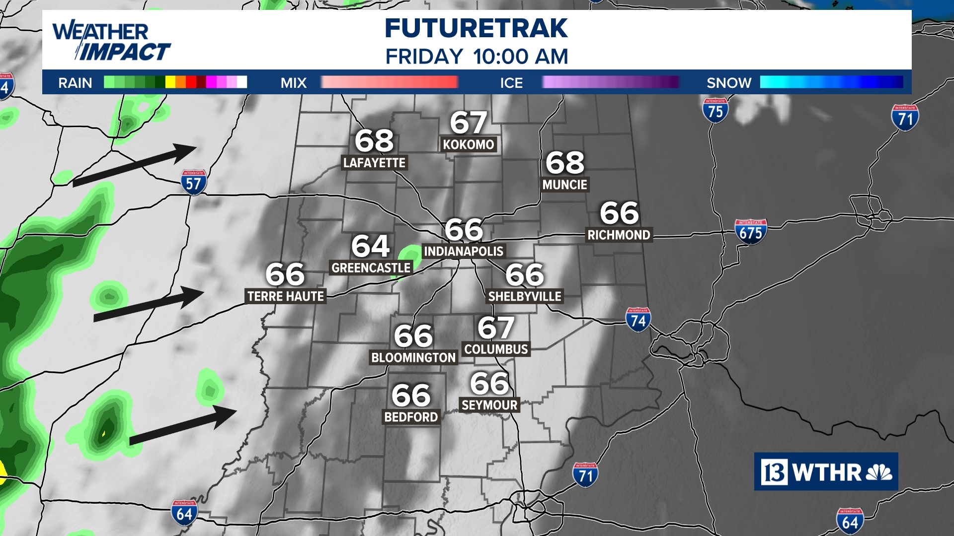 Timing rain and storms Friday across Indiana | 13Weather Blog | wthr.com