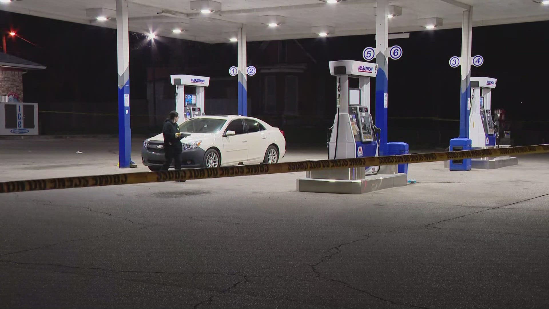 Police said the shooting happened at a Marathon gas station in 1400 block of Prospect Street, near Spruce Street.