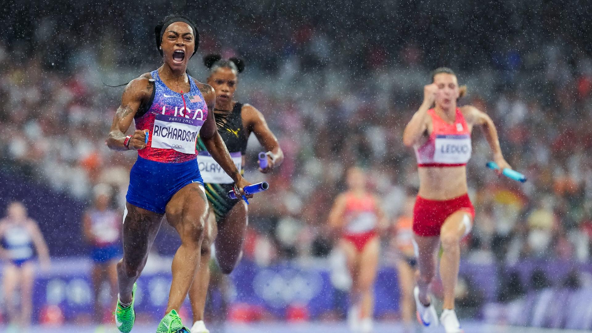 Sha'Carri Richardson and US Women's 4x100 relay team wins gold I Via