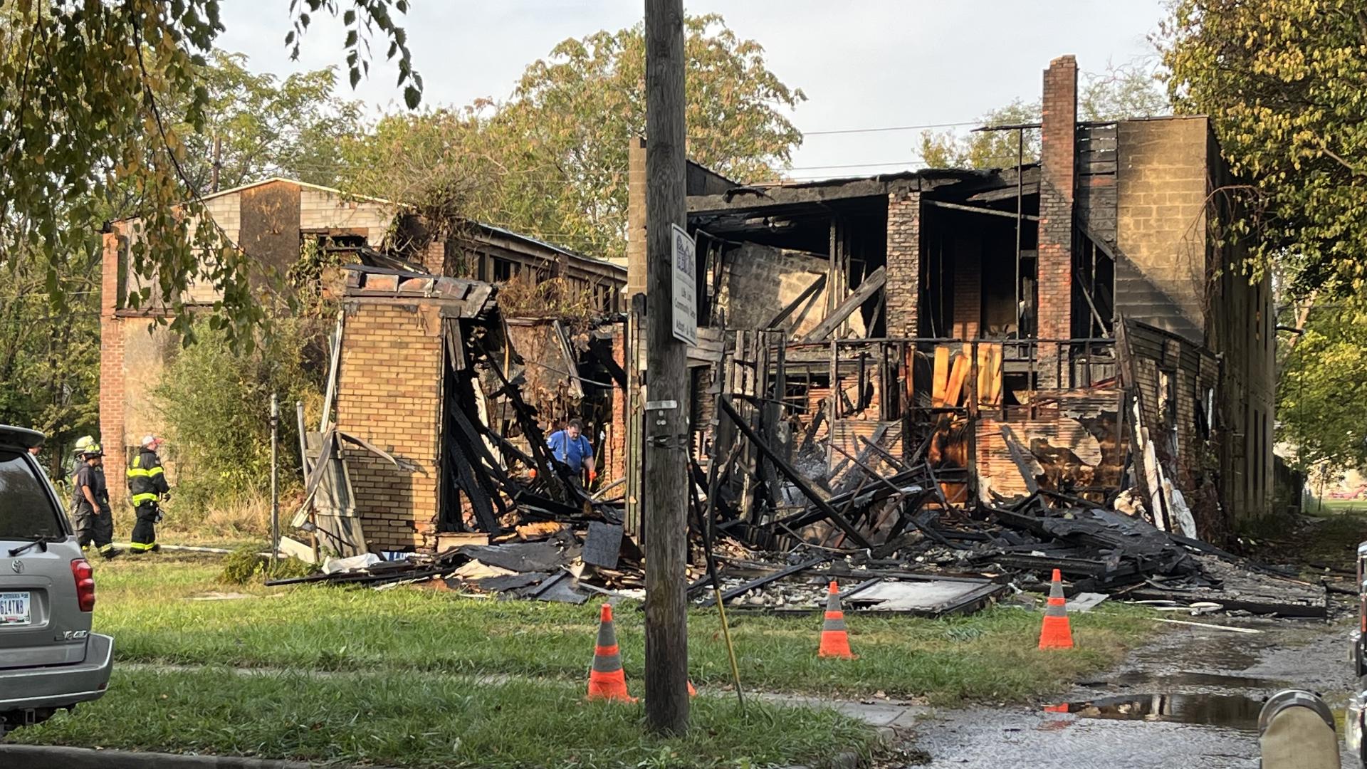 The fire was reported in the 700 block of King Avenue, near West Walnut Street and North Holmes Avenue, on Saturday, Oct. 12.