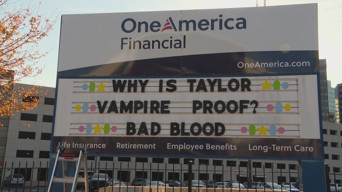 Oneamerica Sign In OneAmerica sign in downtown Indy welcomes Taylor Swift to town | wthr.com