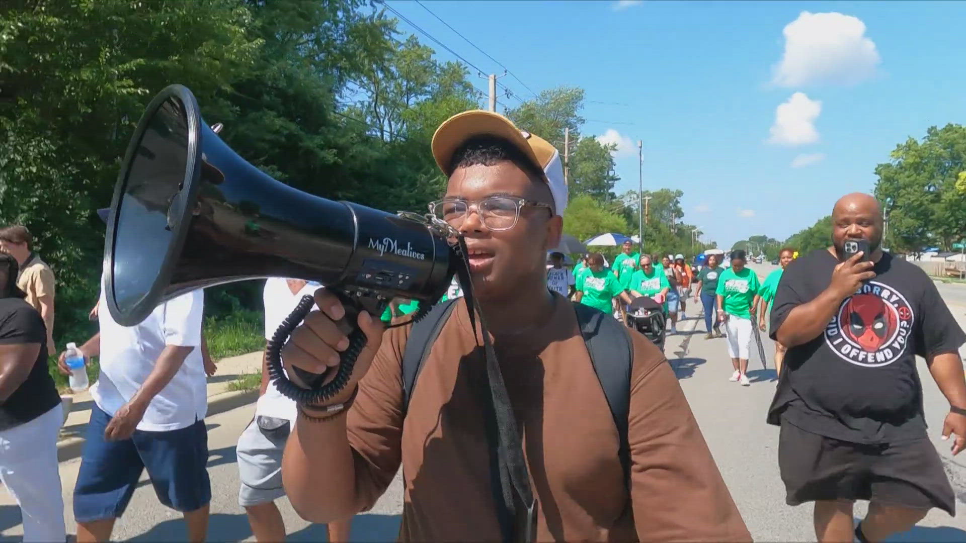 Community members gathered on the east side of Indianapolis to push for peace in response to youth gun violence.