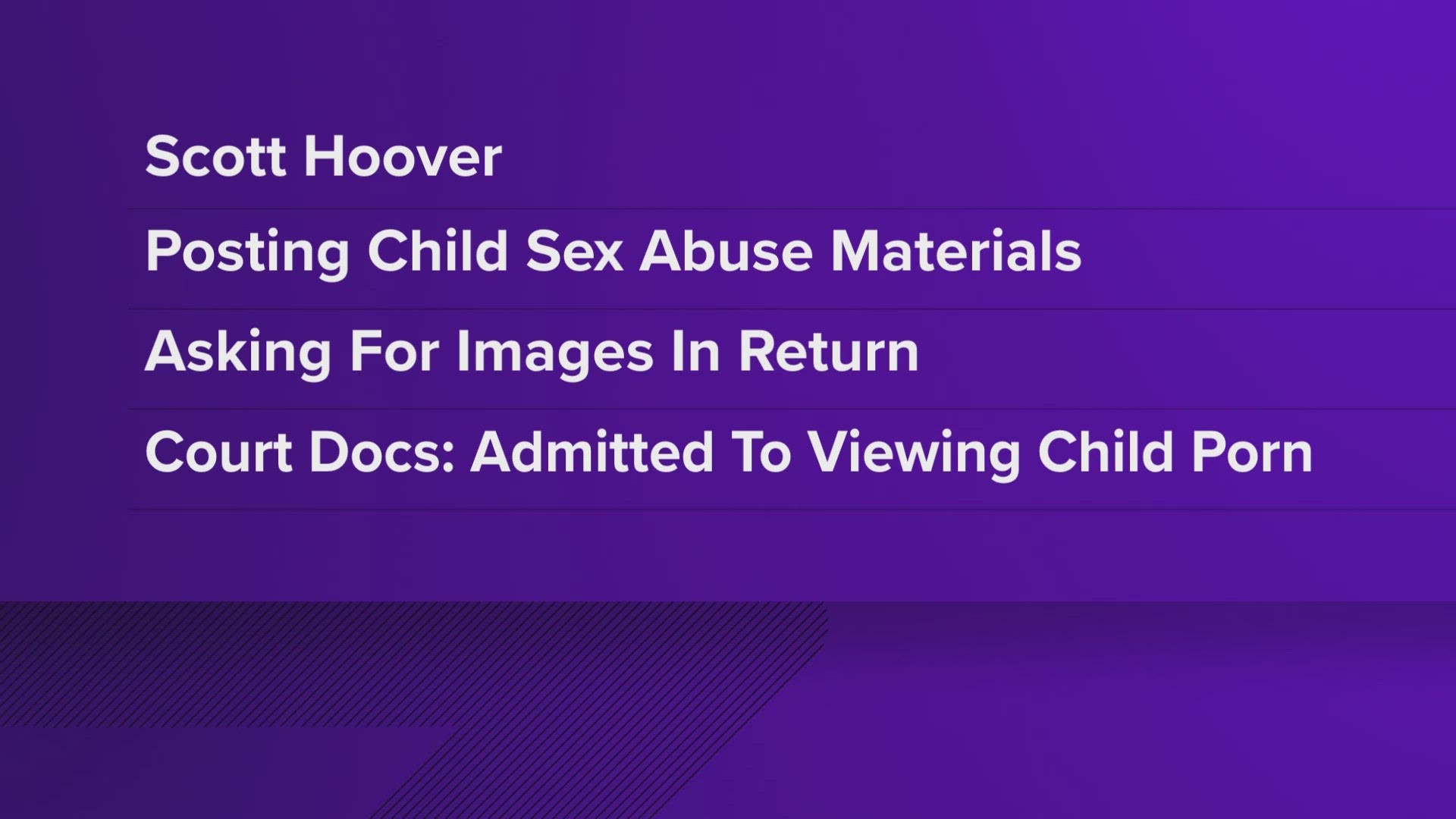 Investigators say Scott Hoover was posting child sex abuse materials on platforms and asking for images in return.