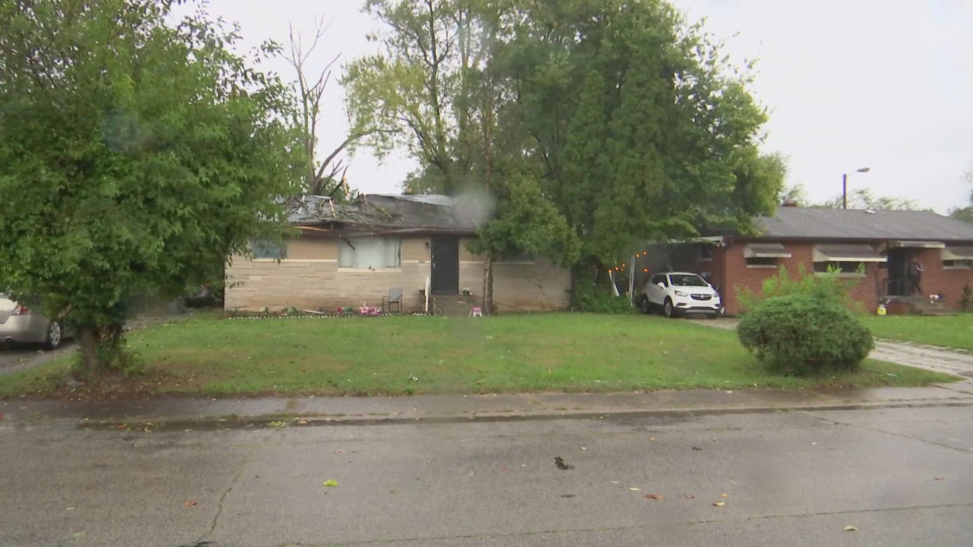 13News reporter Logan Gay reports from Indy's east side where families will now need to rebuild after storms damaged their homes Friday.