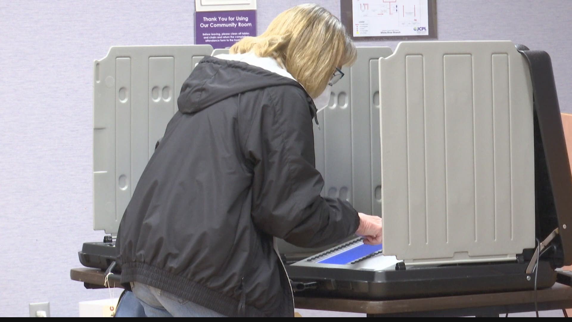 Wednesday was the first day for satellite voting centers in Johnson County and many people stood in line for an hour to cast their ballots.