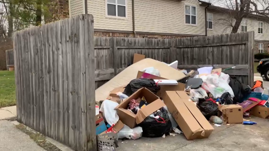 A trashy situation for tenants at Indy apartment complex | wthr.com