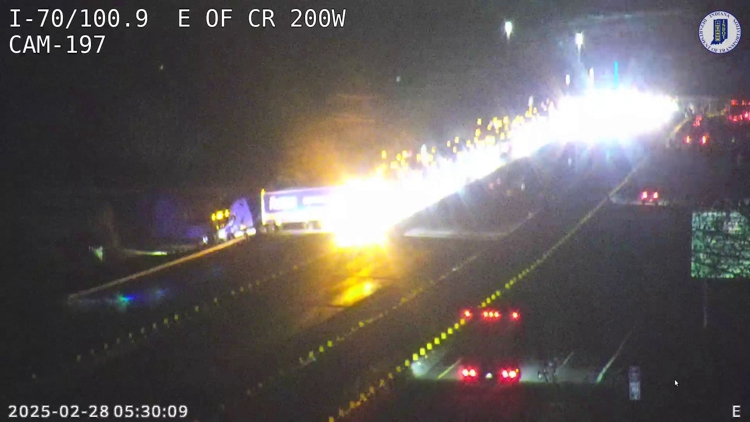 WB I-70 reopens near Greenfield after crash involving semi | wthr.com
