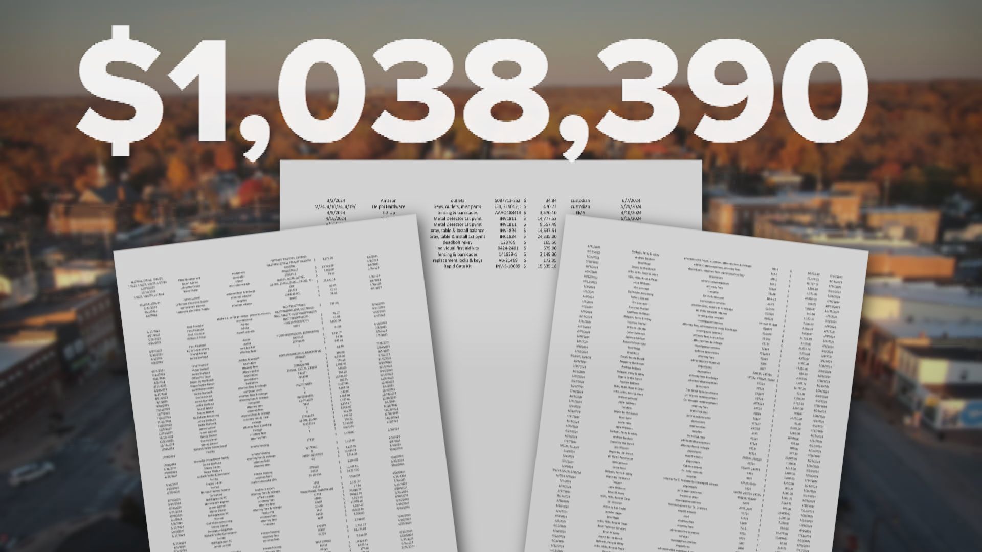 Of the $1 million spent so far, $581,605 is considered expenses for Richard Allen’s defense.