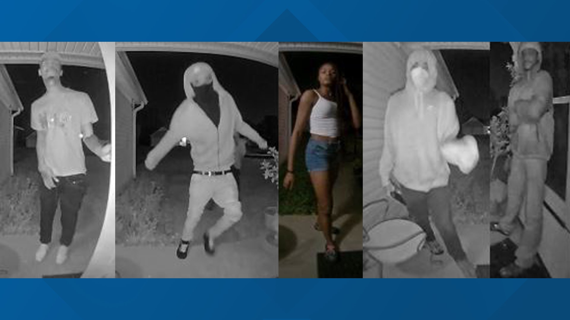 The group is accused of breaking into a home near East 91st Street and Masters Road around midnight Sept. 7.