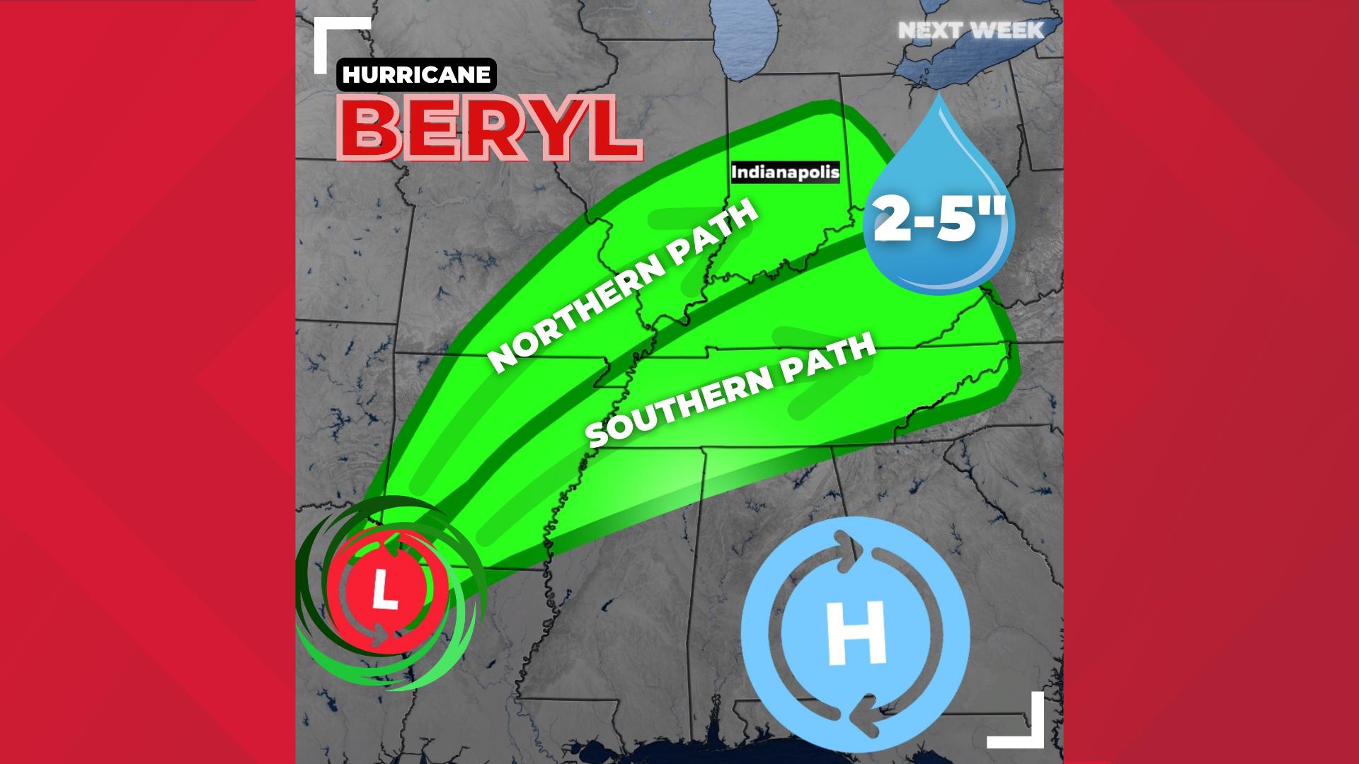 Tracking Beryl | Where will the heaviest rain fall after landfall ...