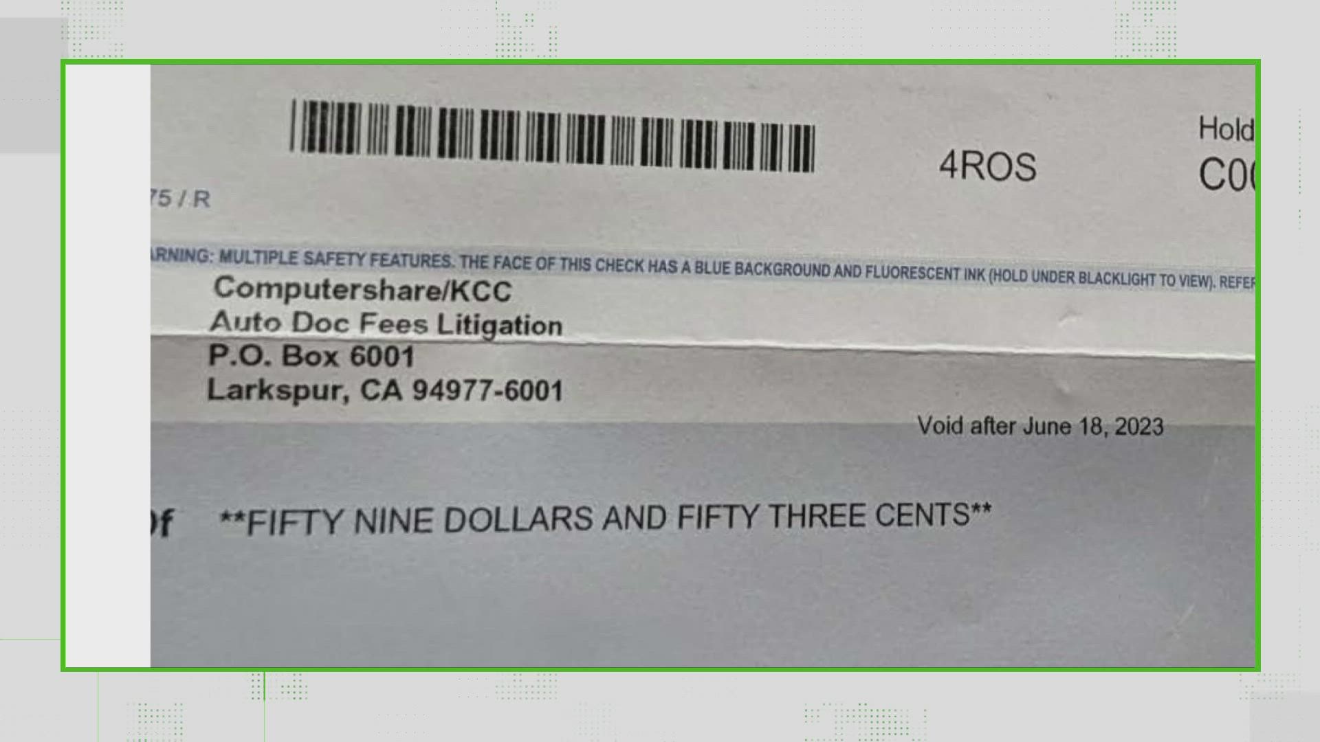 All across Indiana, families are opening their mailboxes to find an unexpected check. The attached letter says it's a payout for a class action settlement.