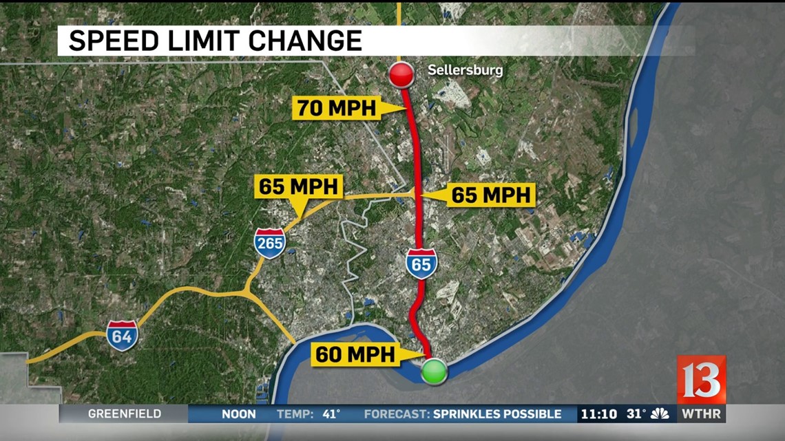 Speed limit going up on I-65 in southern Indiana | wthr.com