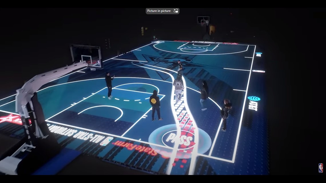 NBA AllStar 2024 court is LED