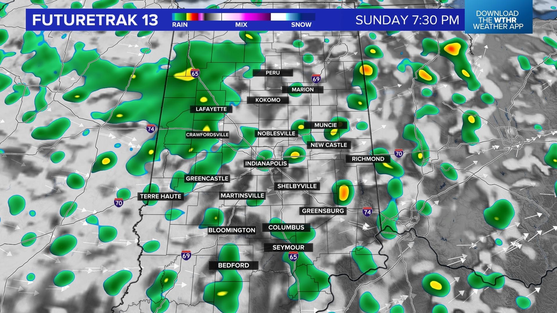 Wthr R Sunday will be wet and cool | April 29, 2023 | wthr.com