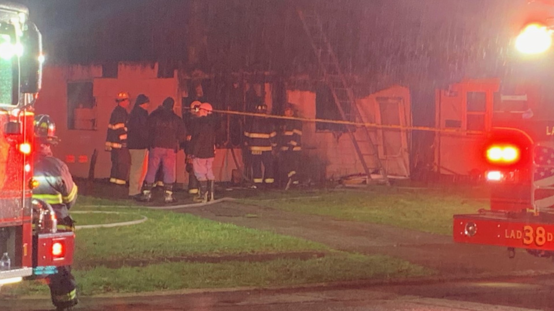 The fire happened at a home in the 5300 block of East Hill Drive, near East 56th Street and North Franklin Road, around 4 a.m.