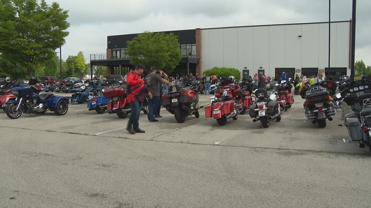Dozens of central Indiana motorcyclists ride for men’s mental health awareness and suicide prevention