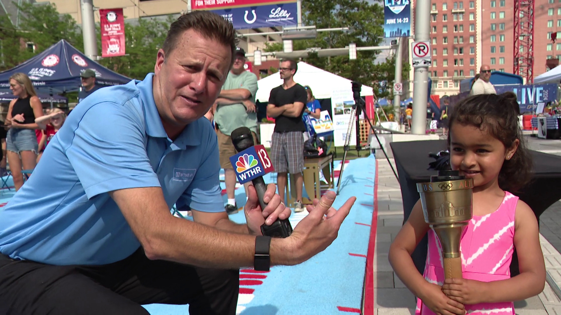 13Sports director Dave Calabro visited Georgia Street during the U.S. Olympic Swim Trials for his weekly quest to find some Good News!