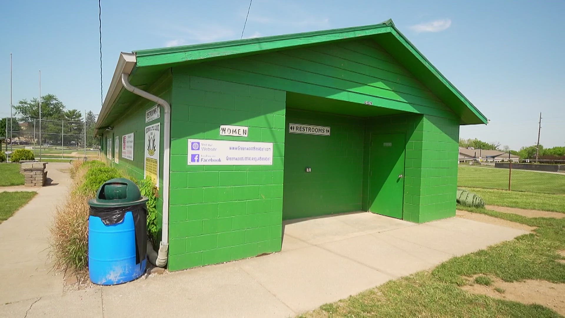 A parent reported the crime at a Little League ballpark that's literally right across from the Greenwood police station.