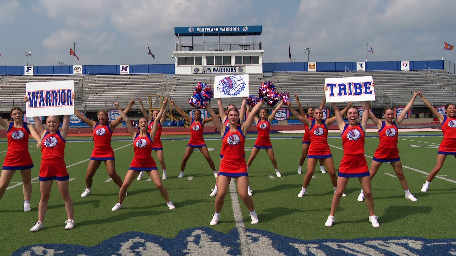 Watch the Whiteland High School cheerleaders perform as part of the Operation Football Game of the Week.