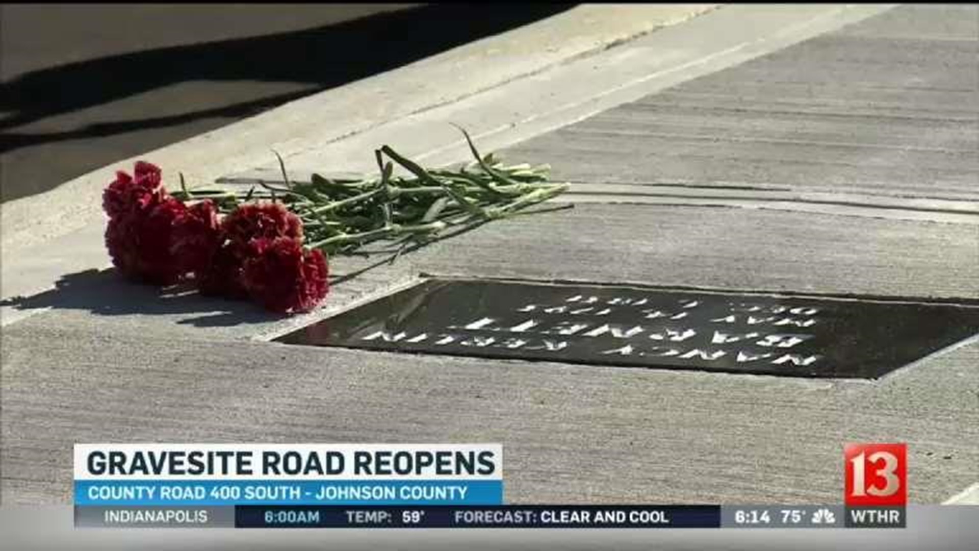 Grave in the middle of the road