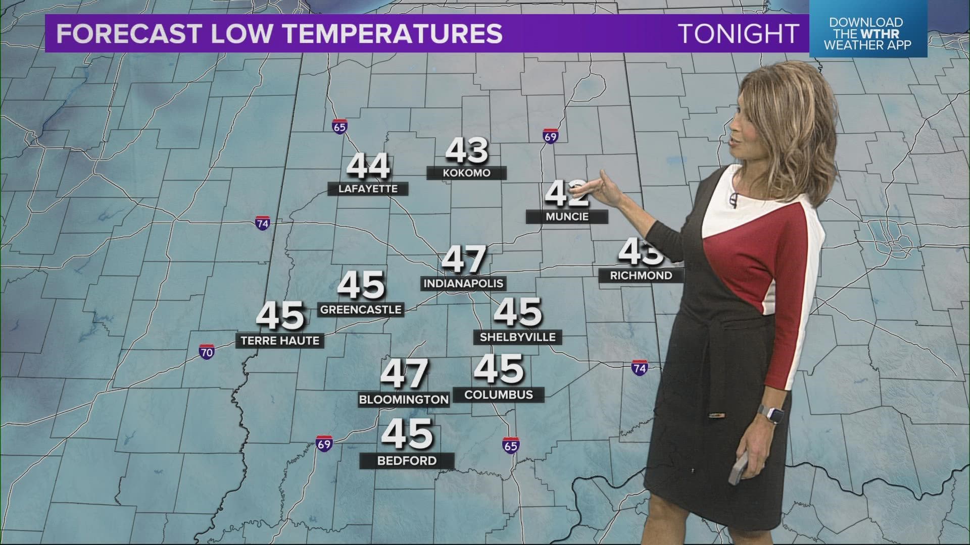 Angela has your latest forecast. Get more updates with the WTHR Weather app.