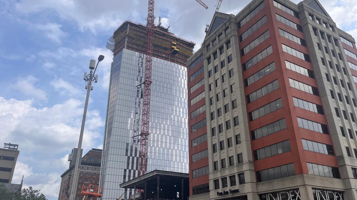 Signia by Hilton hotel halfway complete in downtown Indianapolis