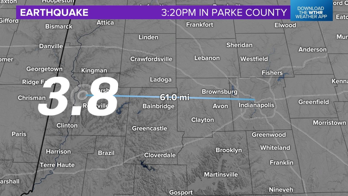 Earthquake in Western Indiana this Afternoon