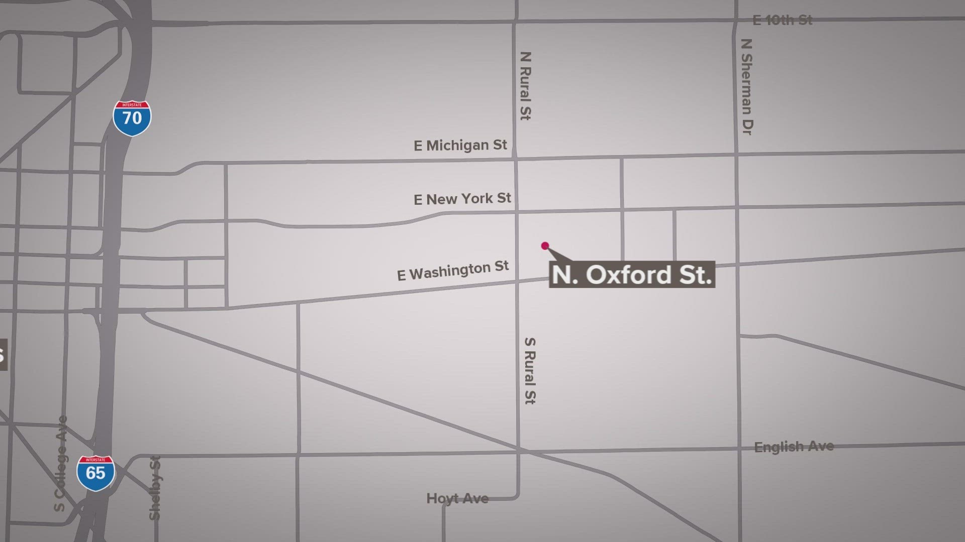 The incident happened in the 100 block of North Oxford Street, near East Washington Street and North Rural Street.